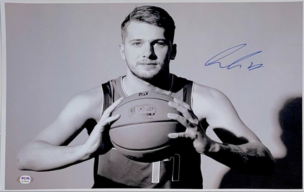 LUKA DONCIC HAND SIGNED AUTOGRAPHED 12X16 Photo Poster painting WITH PSA DNA COA AND LOA RARE 2