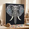 Framed Elephant - DIY Button Art Painting Kit for Creativity DIY Pearl Dot Crafts for Gift Home Wall Decor 30*30CM