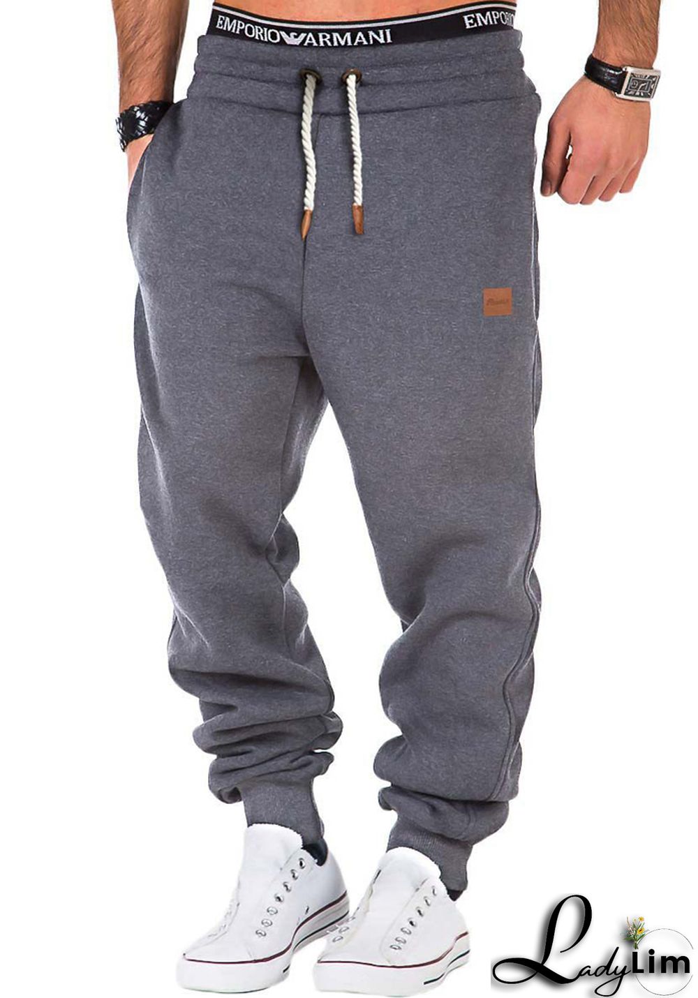 Men's Fall Winter Patchwork Training Sports Pants Basic Pants Men's Sports Fitness Sweatpants