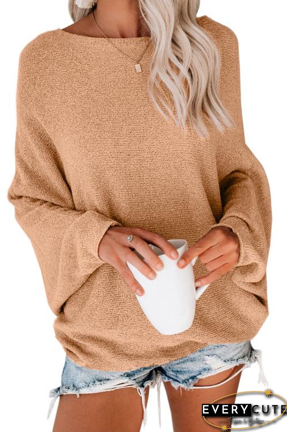 Nude Chillaxin&rsquo; Dolman Knit Sweater