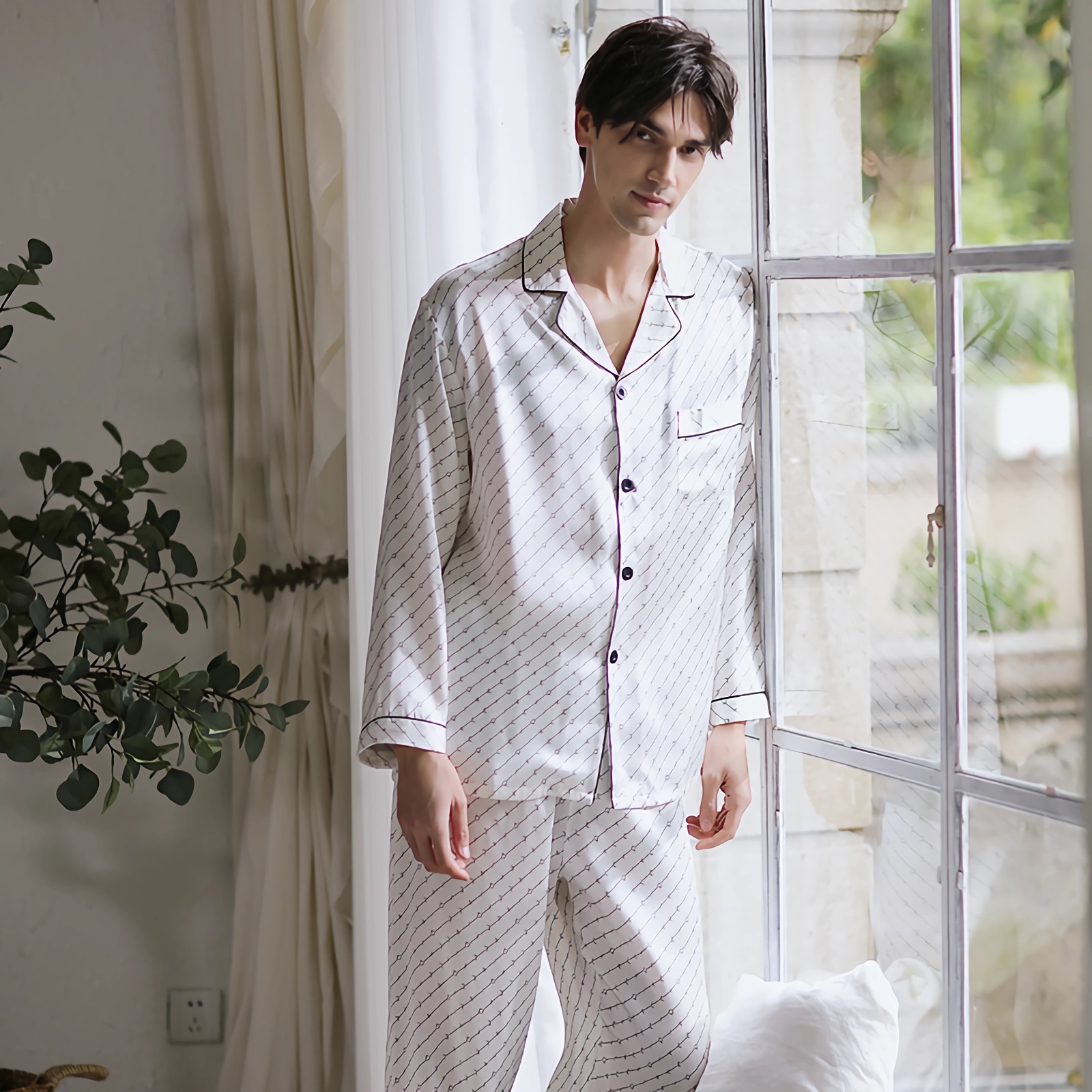 25 Momme 100 Silk Pajamas For Men REAL SILK LIFE