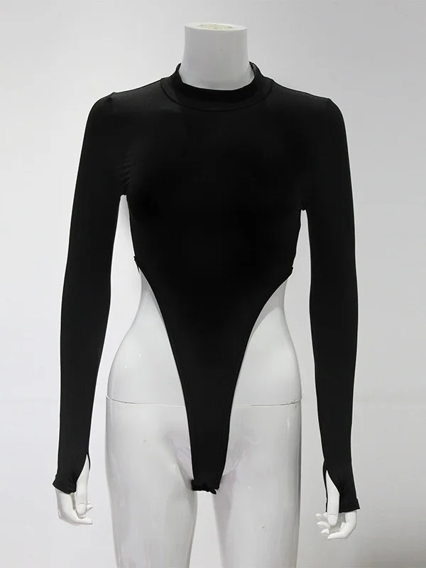 Uveng 2024 New Women's Sexy Pure Color Fashion High-Waisted Hot Girl Tight-Suit Women Direct Sales