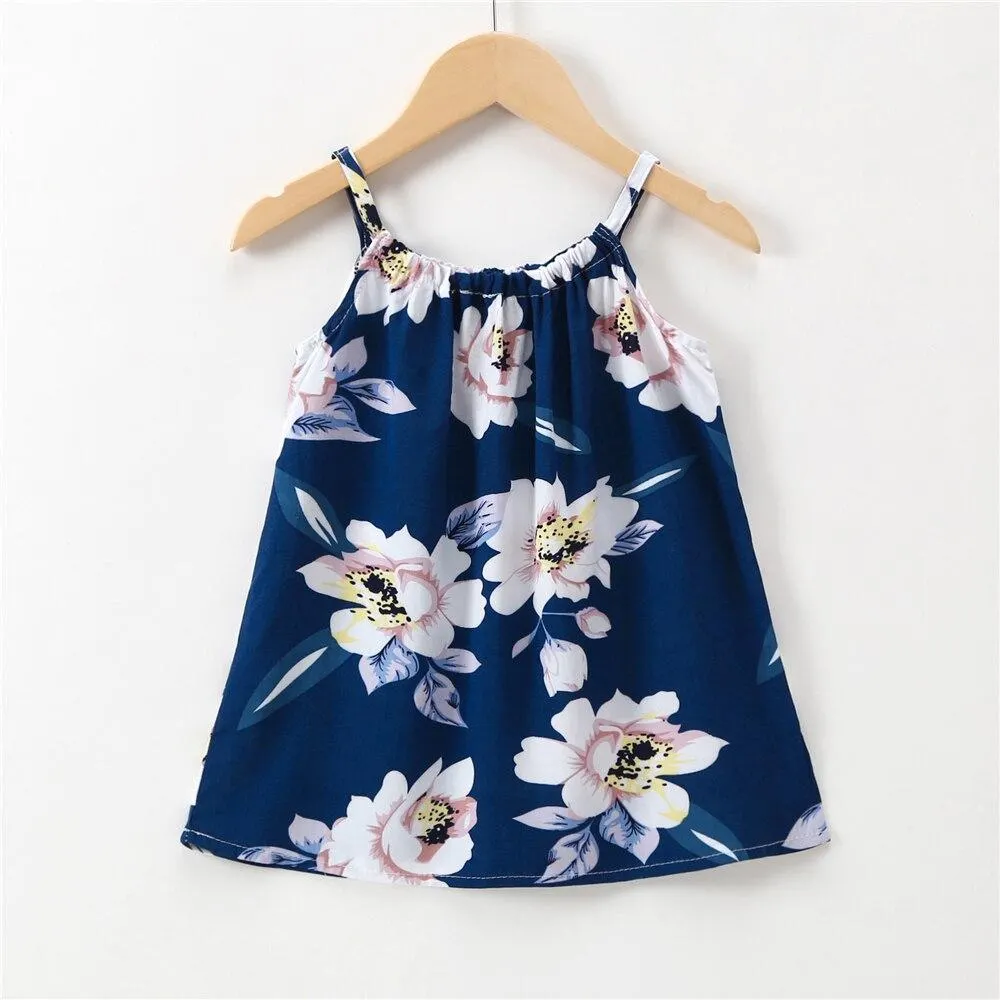 Baby Girls Dress Summer Kids Cute Sling Dresses Children's Clothes Toddler Girl Casual Sleeveless Princess Dress Infant Outfits