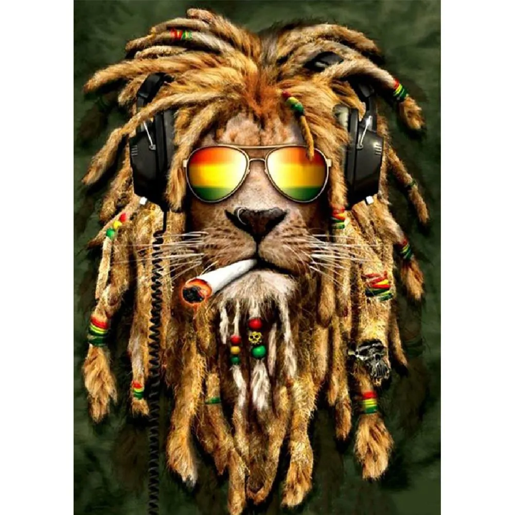 Diamond Painting - Full Round - Cool Lion