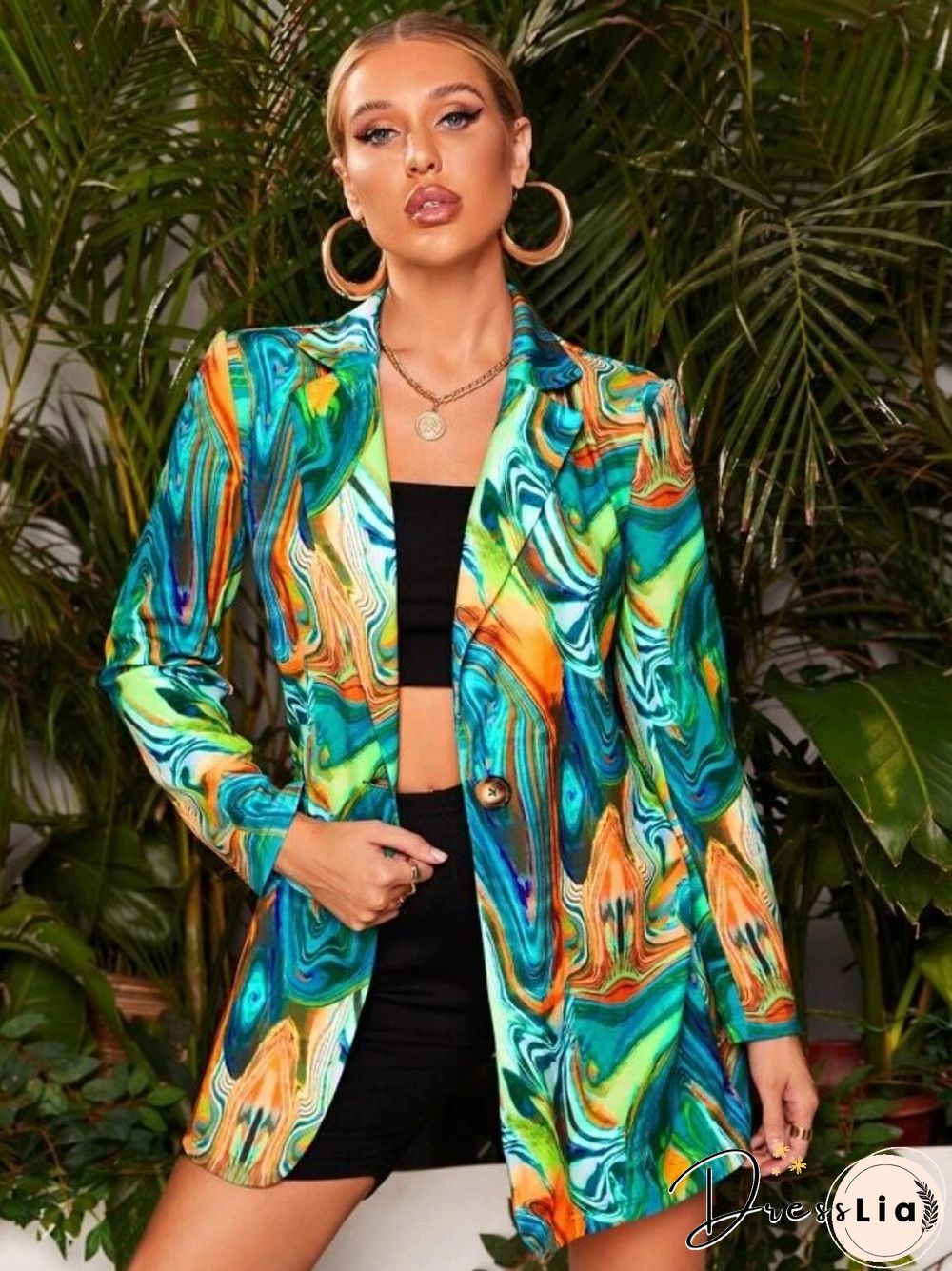 New Spring And Autumn Printed Lady's Casual Small Suit Coat Fashion Women's Wear Colorful Blazer Jacket For Women Suit Blazer