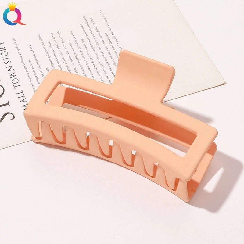 Minimalist Solid Color Plastic Hair Claws