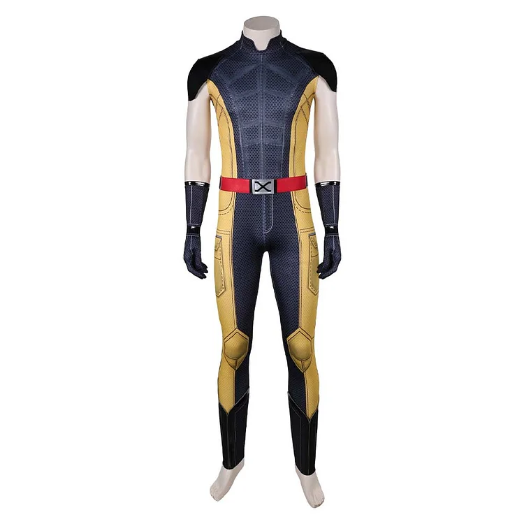 Deadpool & Wolverine (2024) Wolverine Black Jumpsuit Outfits Cosplay Costume Halloween Carnival Suit