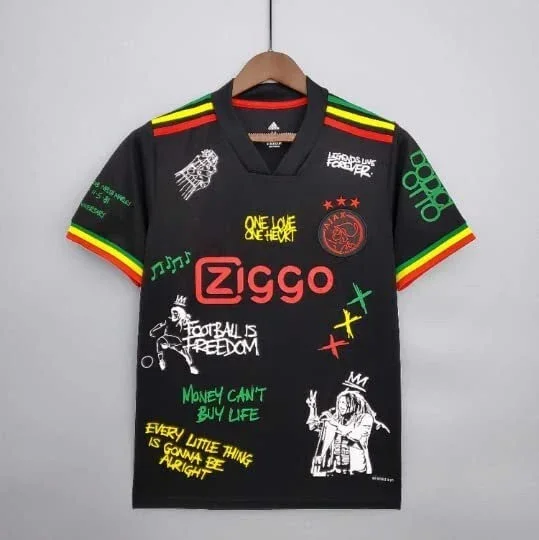 Ajax Football Shirt Bob Marley Jersey Away Shirt Jersey