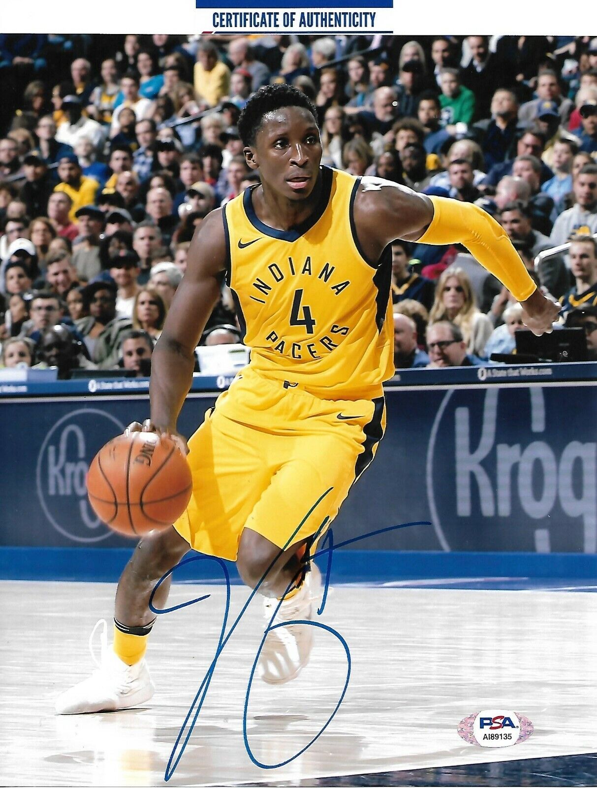 VICTOR OLADIPO signed autographed INDIANA PACERS 8X10 Photo Poster painting w/ COA PSA AI89135