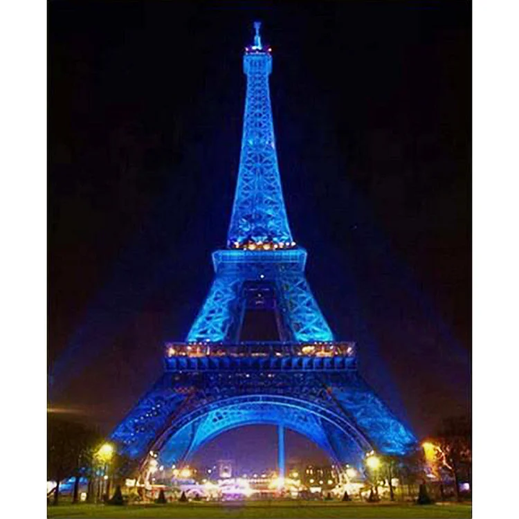 Eiffel Tower Round Full Drill Diamond Painting 30X40CM(Canvas) gbfke