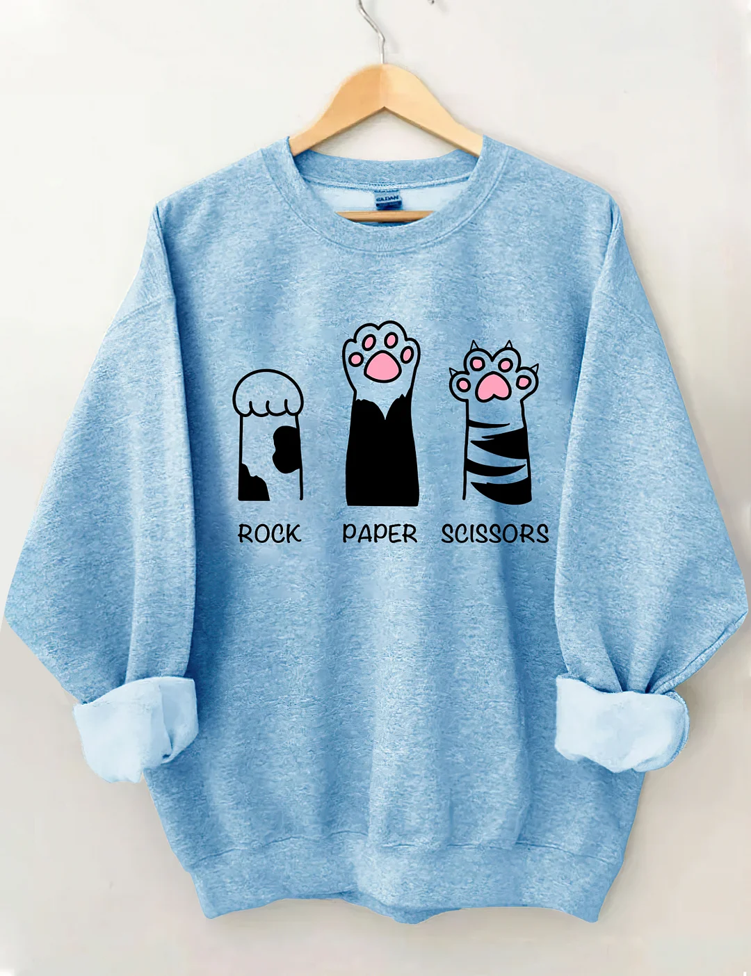 Rock Paper Scissors Cat Sweatshirt