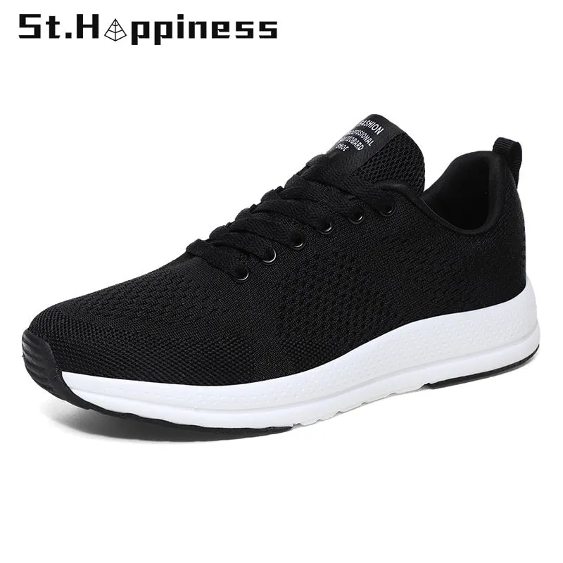 2021 Summer New Men Sneakers Fashion Breathable Mesh Casual Lace Up Sport Shoes Outdoor Lightweight Running Shoes Big Size