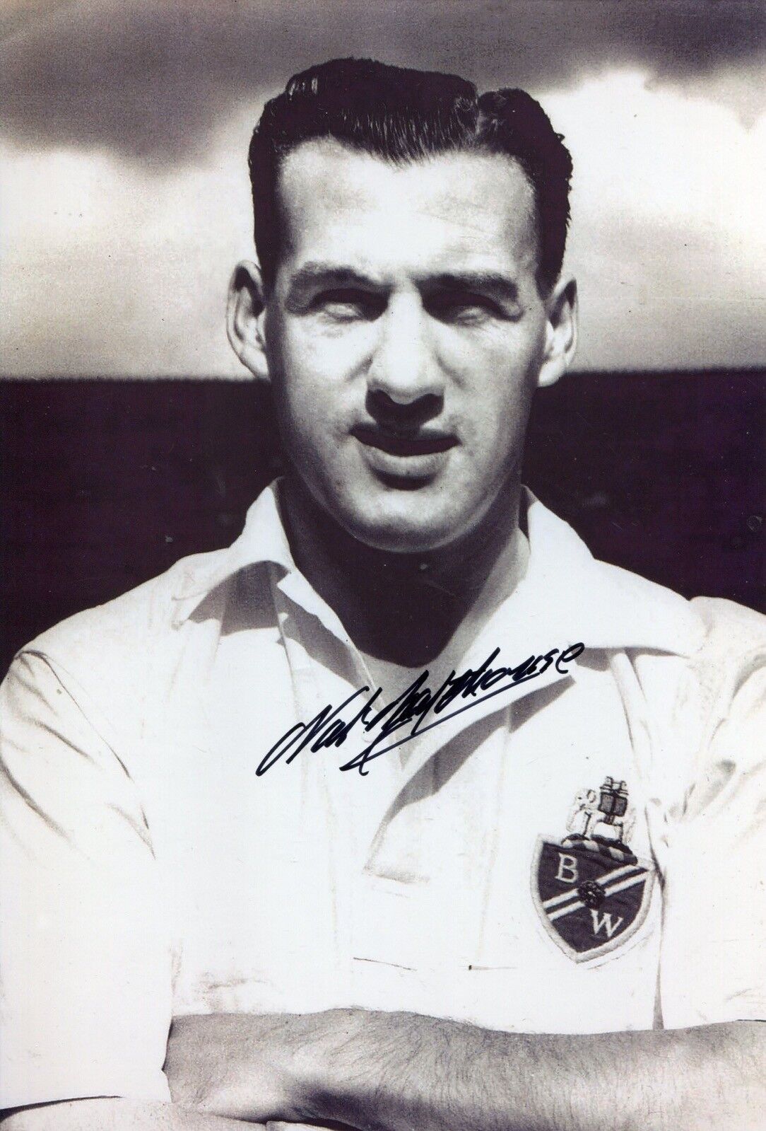 The Lion of Vienna Nat Lofthouse Bolton Wanderers & England legend signed Photo Poster painting