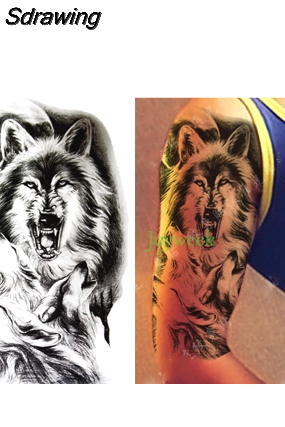 Sdrawing Temporary Tattoo Sticker crow tiger Ganesha wolf forest tatto stickers flash tatoo fake tattoos for women men 7