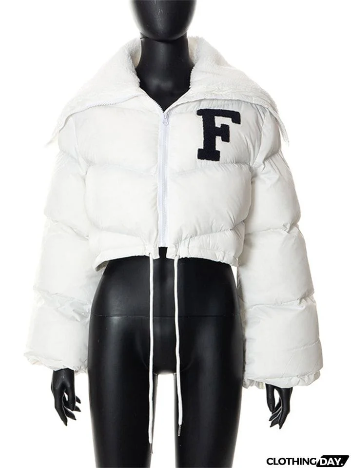 Women's Street Style Fur Collar Drawstring Casual Coats