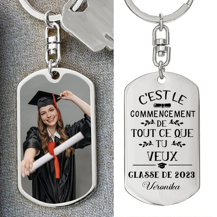 Diplômé 2023 Porte-Clés 1 Prénom Personnalisé avec photo Cadeau pour fêter un Diplômé  Jessemade FR