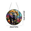 Diamond Painting Acrylic Stained Glass Elephant Hanging Pendant Home Decor