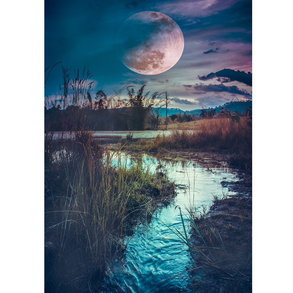 

30*40CM-Round Drill Diamond Painting-Fantasy Moon, 501 Original