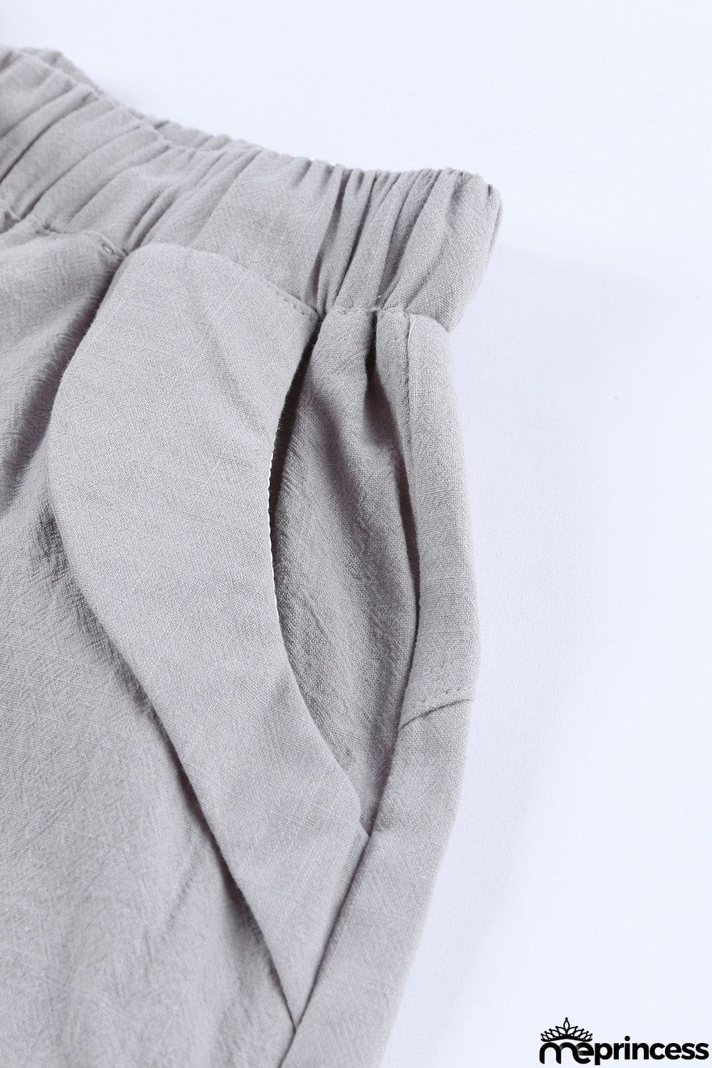 Women Casual Gray Faylin Linen Shorts