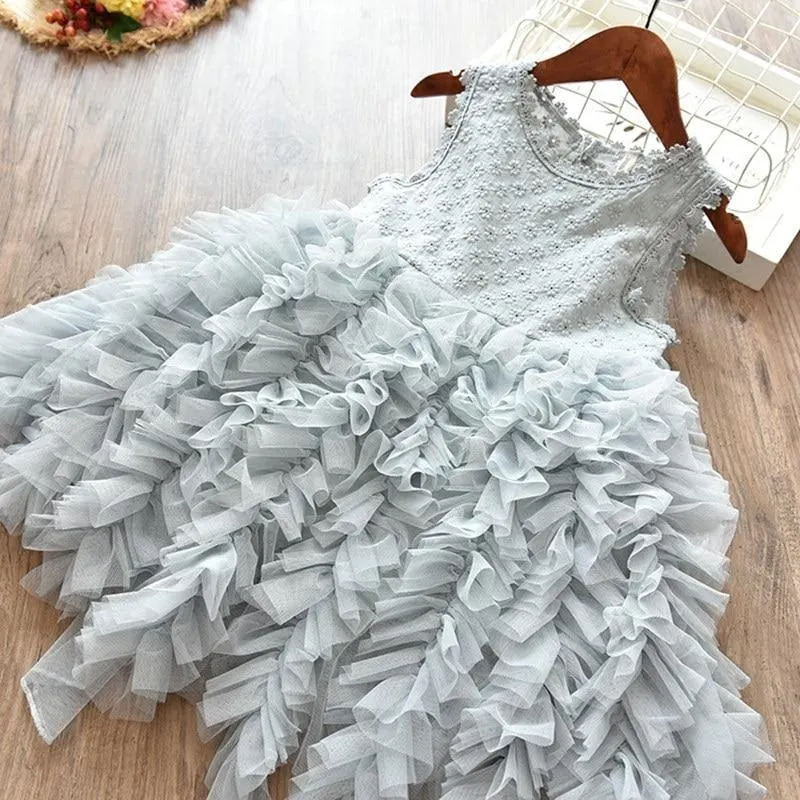 Summer Girl Clothes Kids Dresses For Girls Lace Flower Dress Baby Girl Party Wedding Dress Children Girl Princess Dress 3 8Y