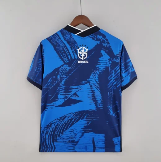 2022 Brazil Classic Blue Football Shirt Thai Quality