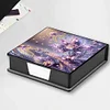 PU Flowers Diamond Painting Notecard Box with Papers for DIY Art Craft