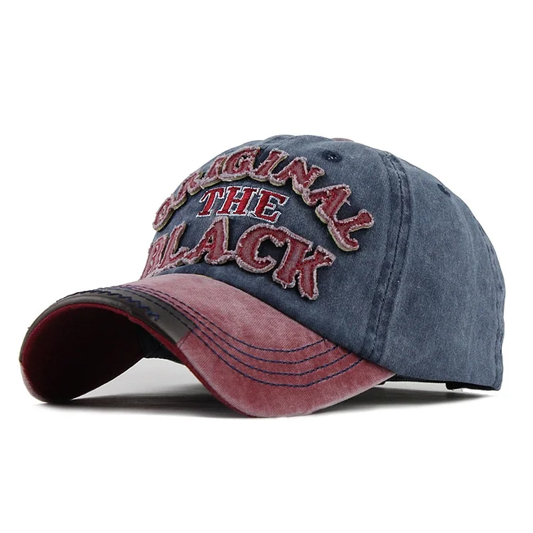 [FLB]Retro Washed Baseball Cap Fitted Cap Snapback Hat For Men Bone Women Gorras Casual Casquette Letter Black Cap F122