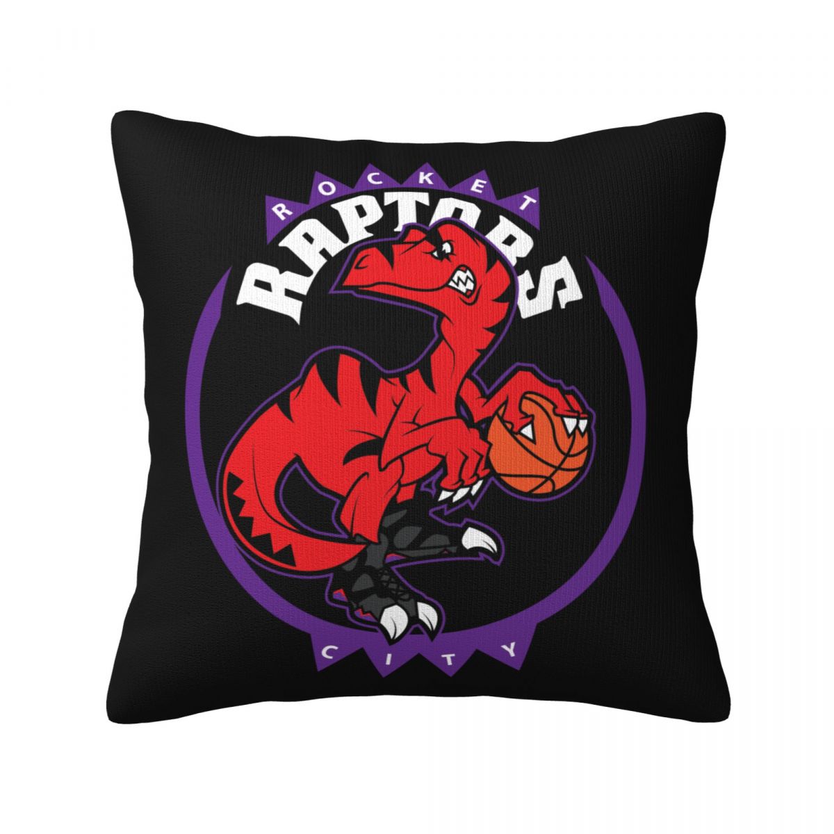 Toronto Raptors Rocket City Raptors Logo Decorative Square Throw Pillow Covers