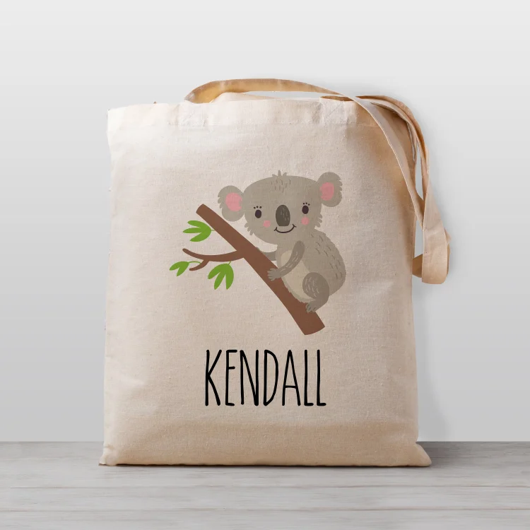 Personalized Kids koala Tote Bagl09