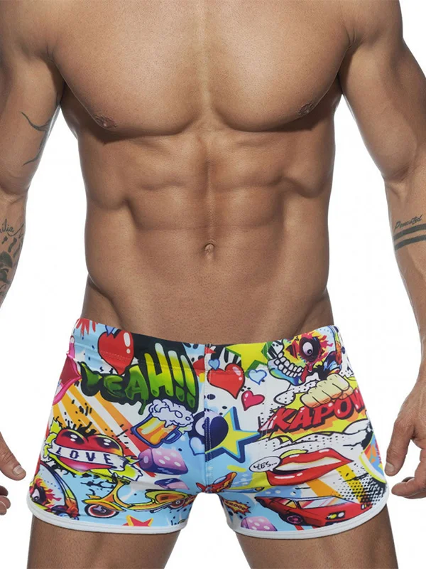Cartoon Print Fun Trunks