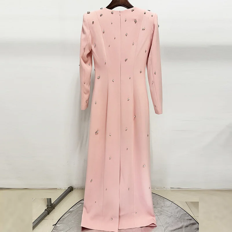 Nigikala Nigikala Star Temperament Elegant Heavy Industry Nails And Diamonds Long Sleeve Long Dress Dress Dress Dress