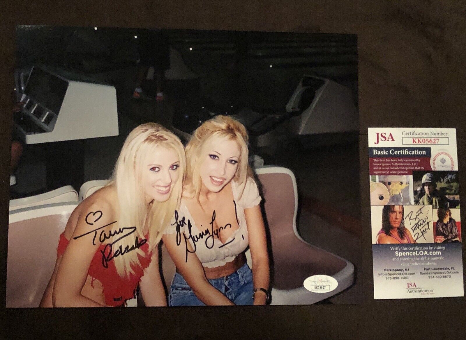 Tawny Roberts Gina Lynn Signed 8x10 Photo Poster painting ADULT STAR AUTOGRAPH Vivid Candid JSA