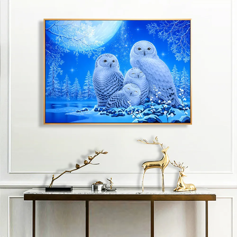 Full Round Diamond Painting 40*30cm - Owl