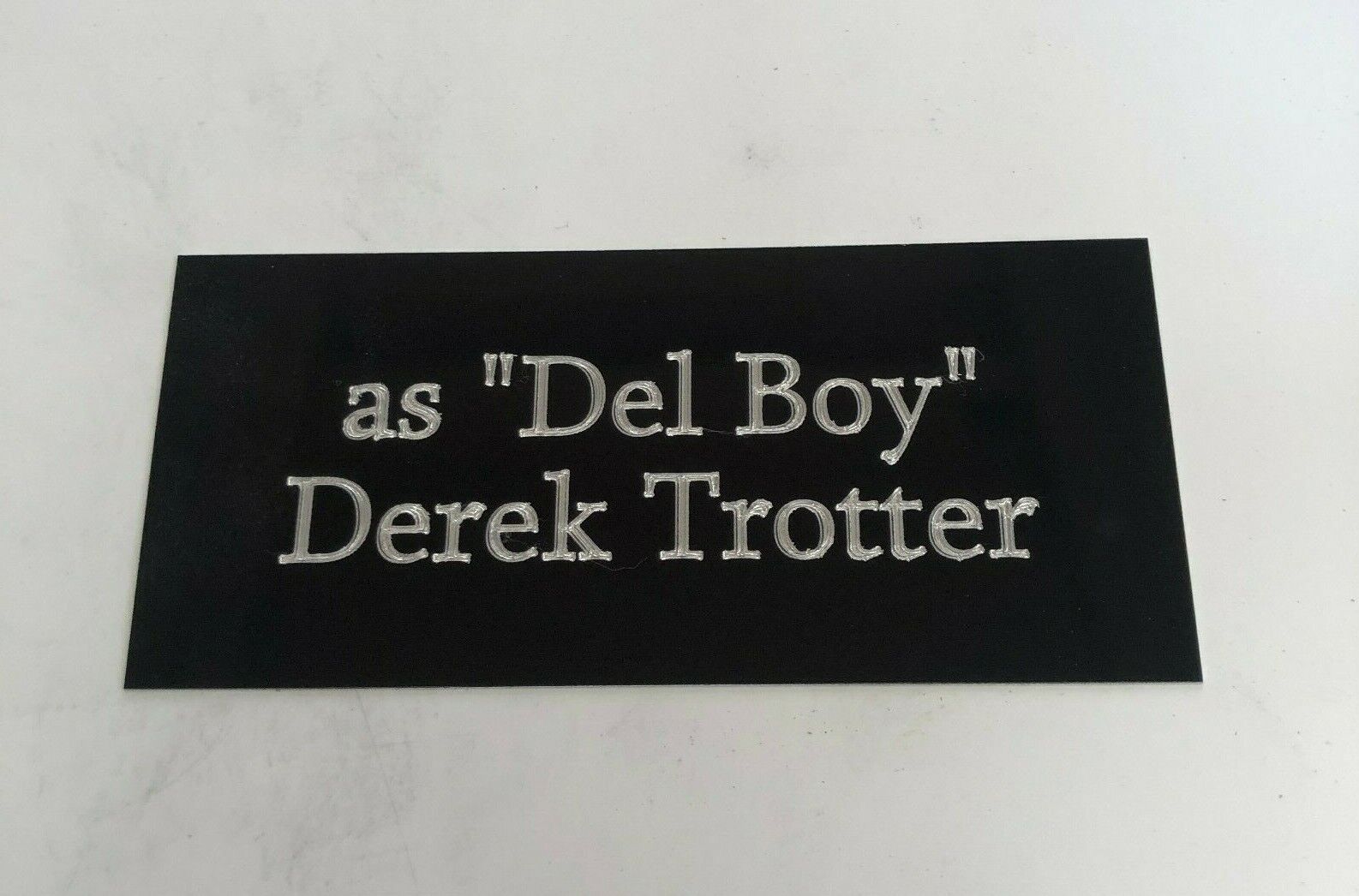 David Jason as Derek Trotter in Only Fools - Engraved Plaque for Signed Photo Poster paintings