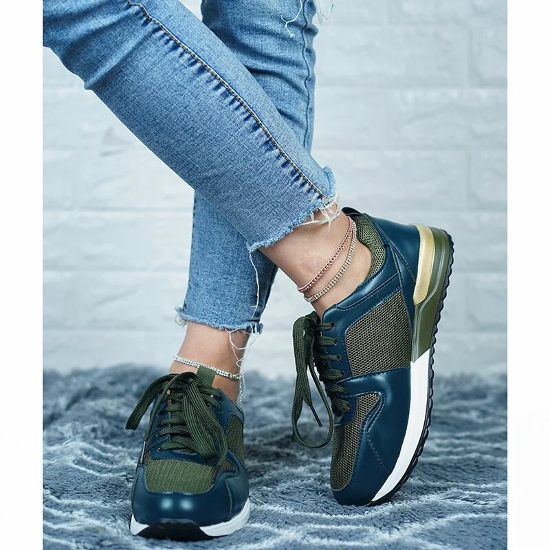 2021 Spring Autumn Sneakers Women Shoes for Women Female Platform Casual Wedges Sport Shoes Breathable Walking Trainers Women
