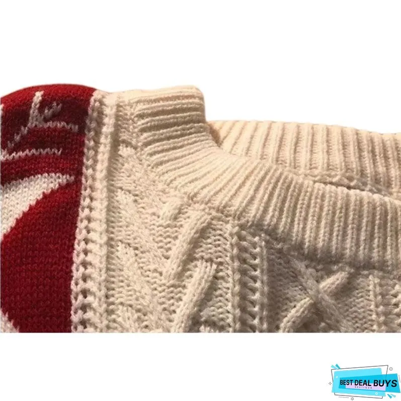 Christmas Ski Bear Embroidered Sweater