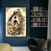 (Big Size) Vintage Poster Bird'S Nest - 11CT Stamped Cross Stitch 40*60cm/15.75*23.62in