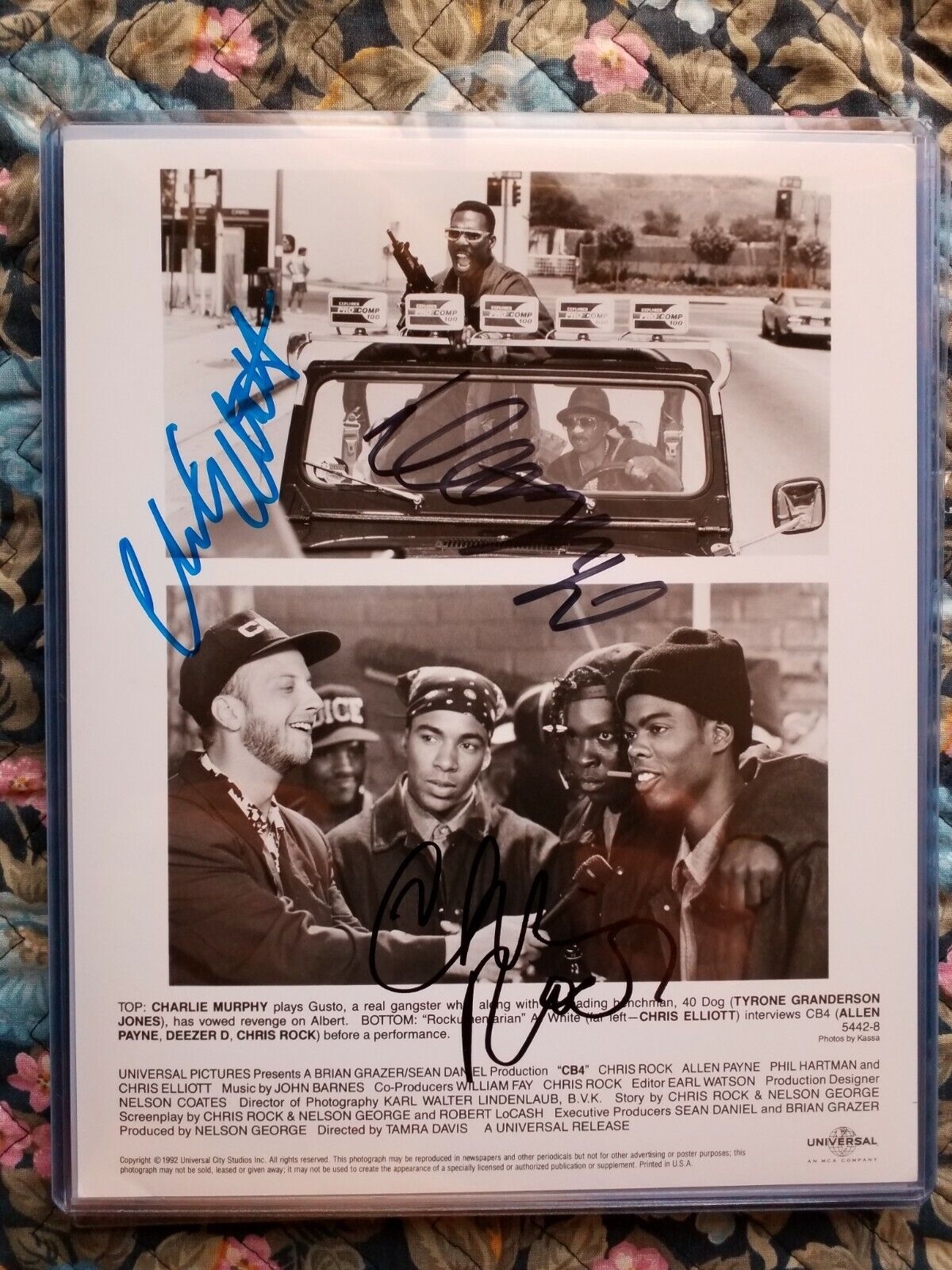 CB4 Chris Rock Deezer D Chris Elliott Authentic Autographed Signed By All Three