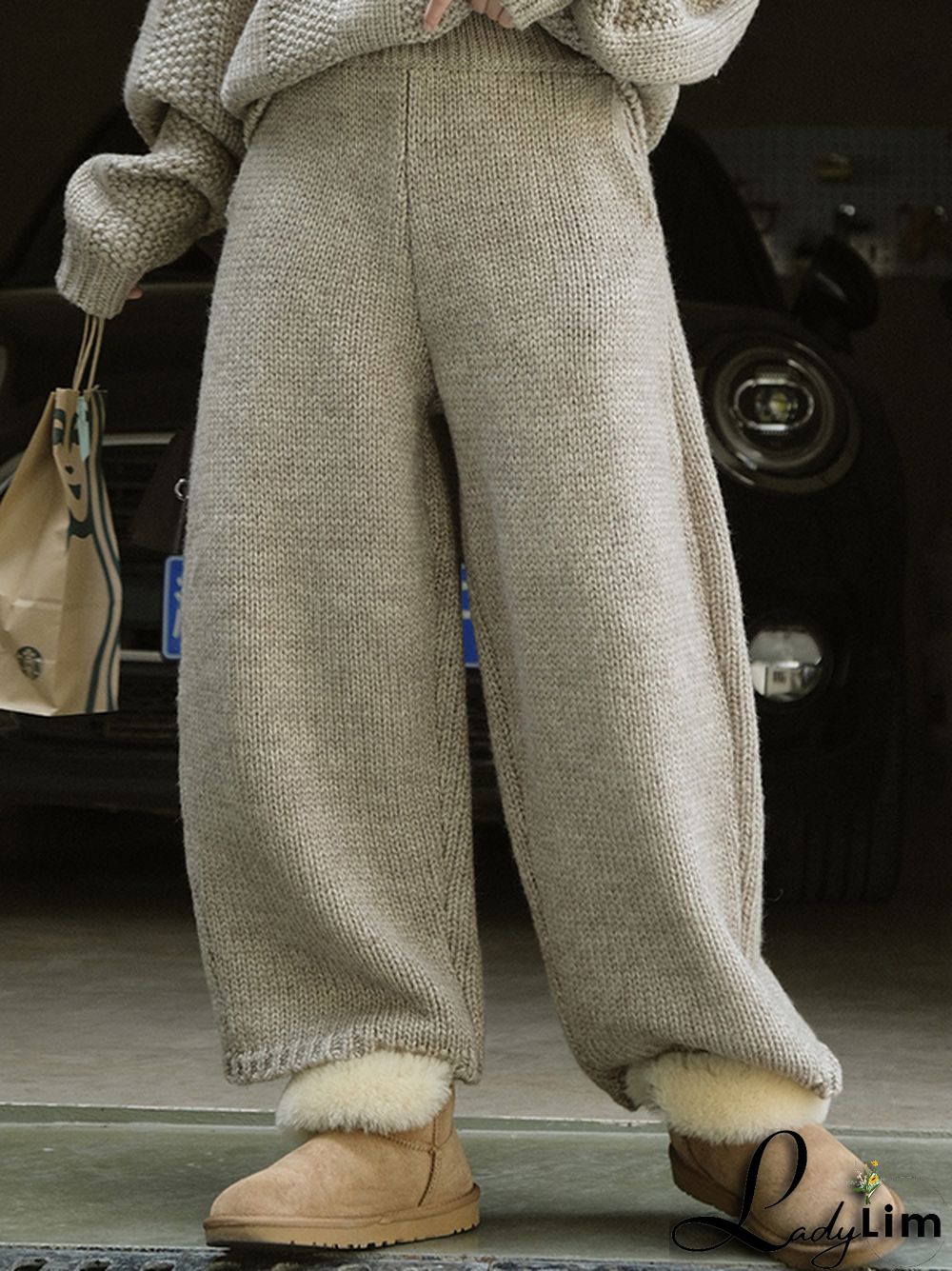 Casual Loose Wide Leg Solid Color Pants