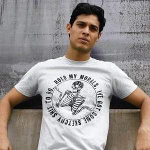 pornhint Pornhint NSFW Hold my Morals Graphic Tee NSFW