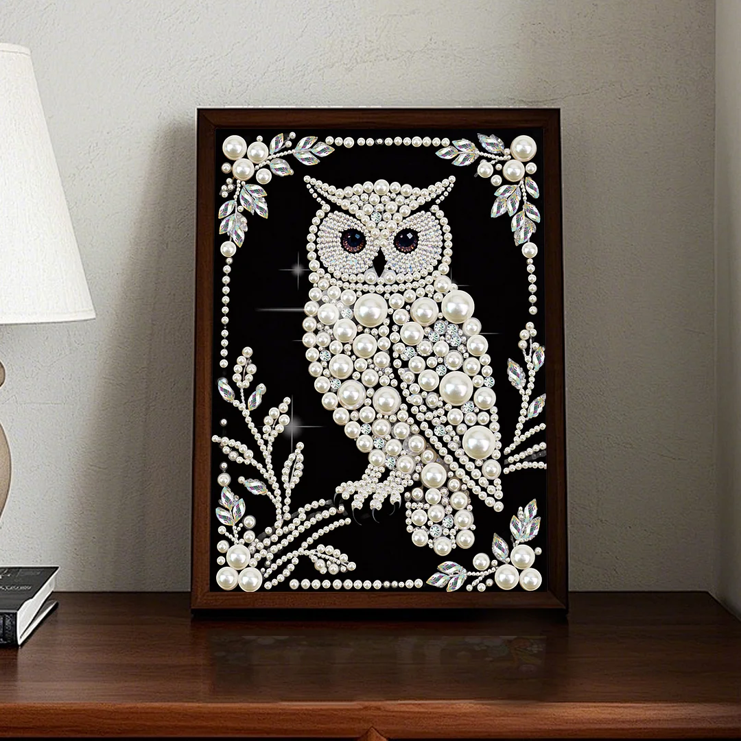 Owl Special Shaped 5D DIY Partial Drill Diamond Painting Kit Home Art 30x40cm