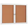 [US Local Warehouse] Enclosed Bulletin Board with Locking Door Outdoor Bulletin Board Aluminum Frame Wall Display Case Weatherproof for  Office Commercial Hospital Etc