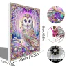 (Pre-Framed)Purple Owl-Special Shape Diamond Painting Kit(25x25cm)