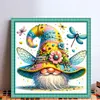 Dragonfly Gnome-11CT Stamped Cross Stitch 40*40cm/15.75*15.75in tapestrymarket