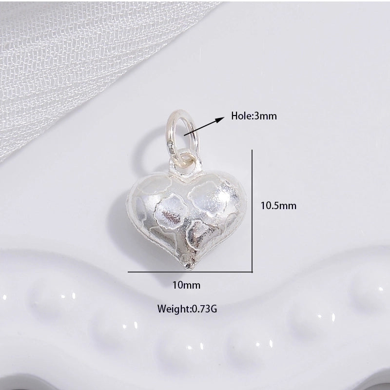1 Piece 925 Sterling Silver Heart Shape Pendant