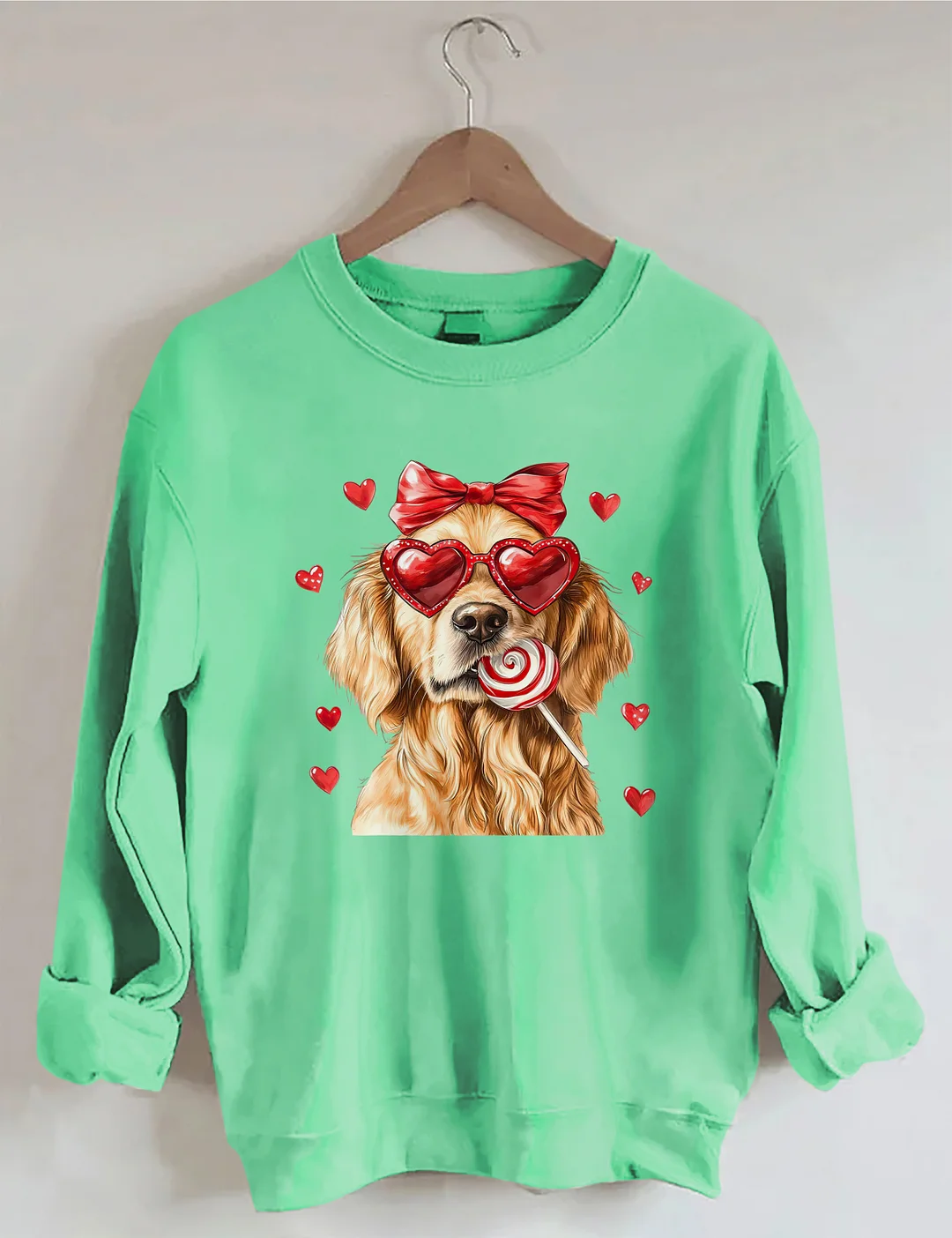 Cute Valentine Golden Retriever Sweatshirt