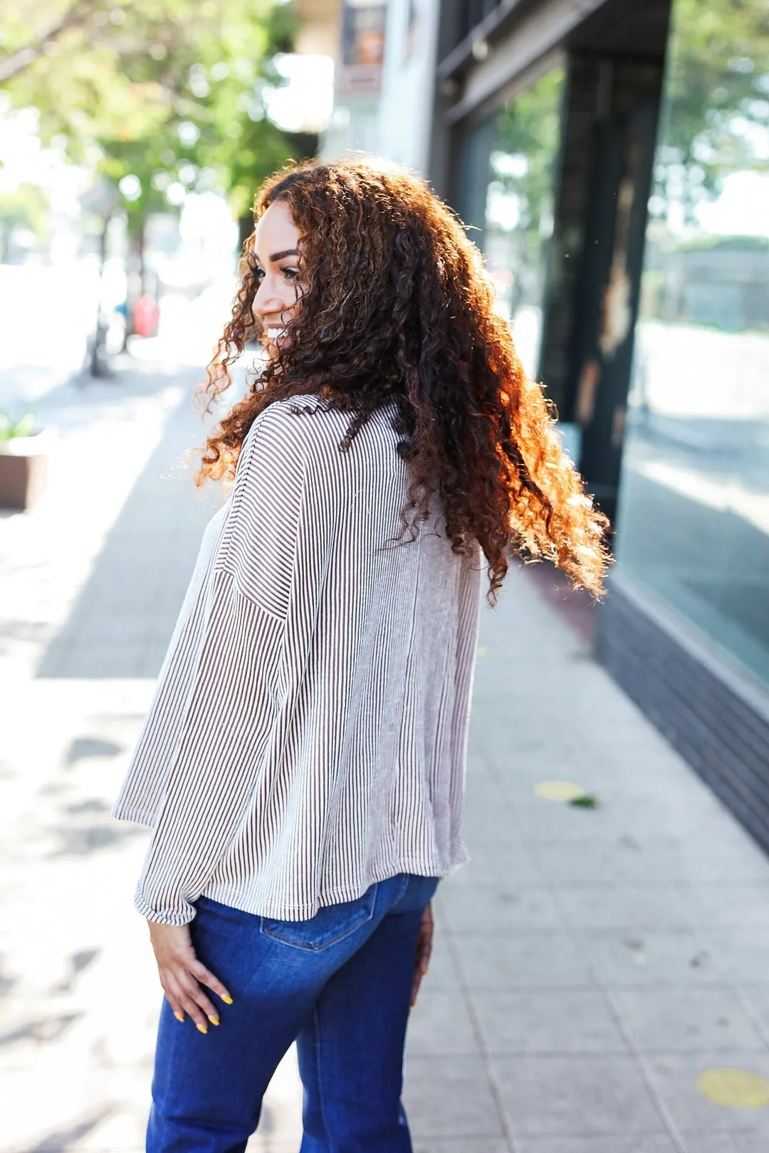 Hello beautiful Camel Rib Dolman Sweater Top