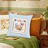 Egg Basket-Removable Pillow Case-Partial Embroidery 2 Strands 14CT Stamped Cross Stitch-33*33cm