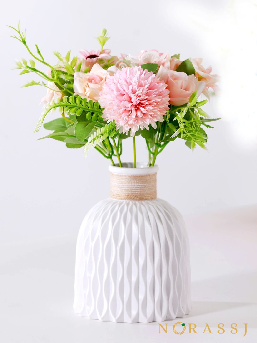 Delicated Ceramic Vases Decorative Flower Plastic Vase 