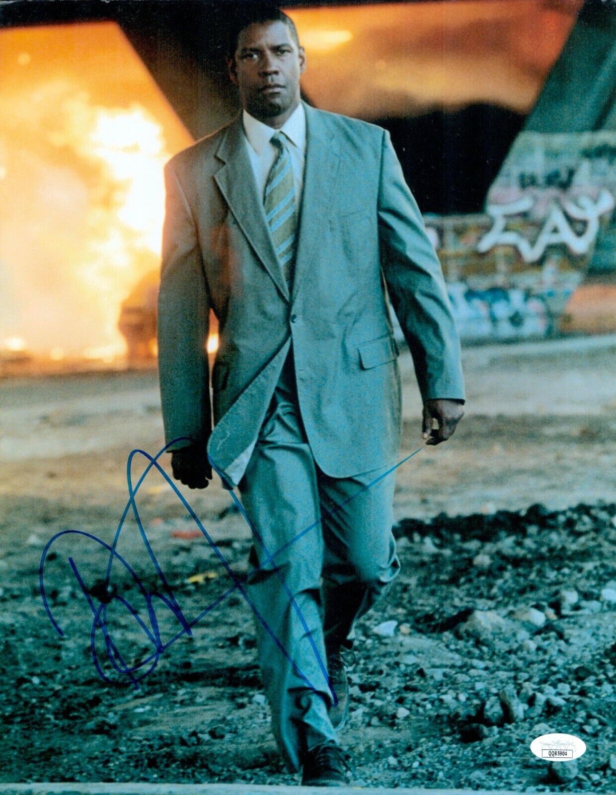 Denzel Washington Signed 11x14 Man on Fire John